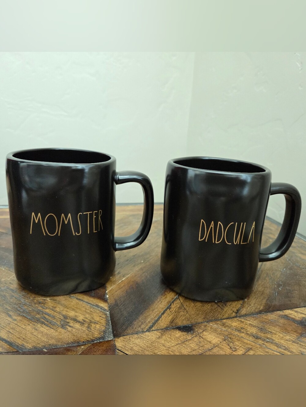 Rae Dunn 'Momster' & 'Dadcula' Mugs - Set Of 2